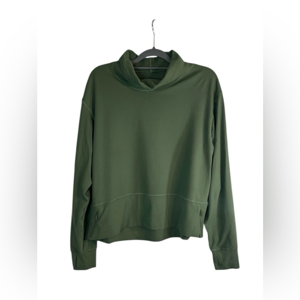 Lululemon Ready To Rulu Pullover Olive Green Size 12 Casual Workout - Picture 2 of 6
